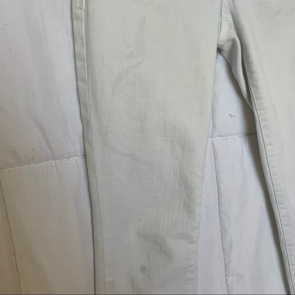 Madewell White Skinny Jeans w/ Zip Detail on Hem - Picture 2 of 8